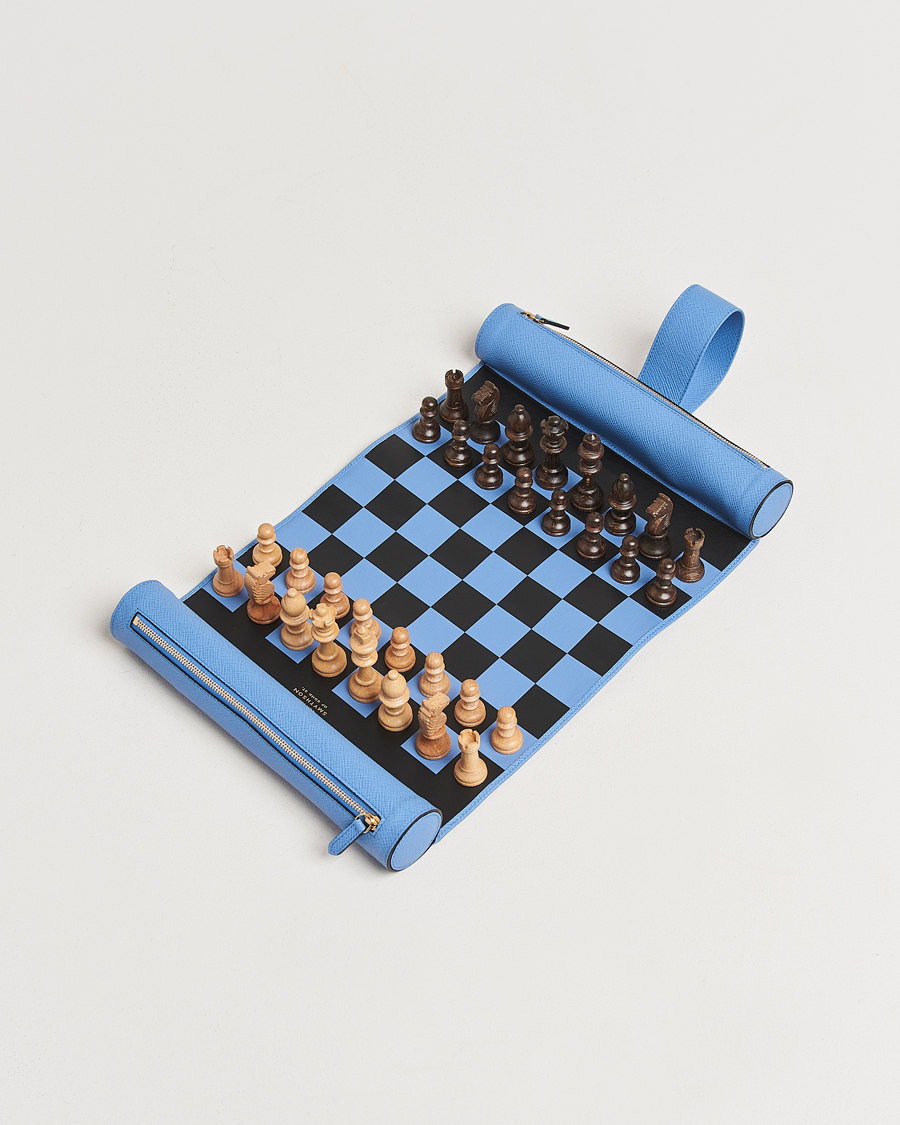 Hombres | Smythson Panama Chess Roll Nile Blue | Smythson | Panama Chess Roll Nile Blue