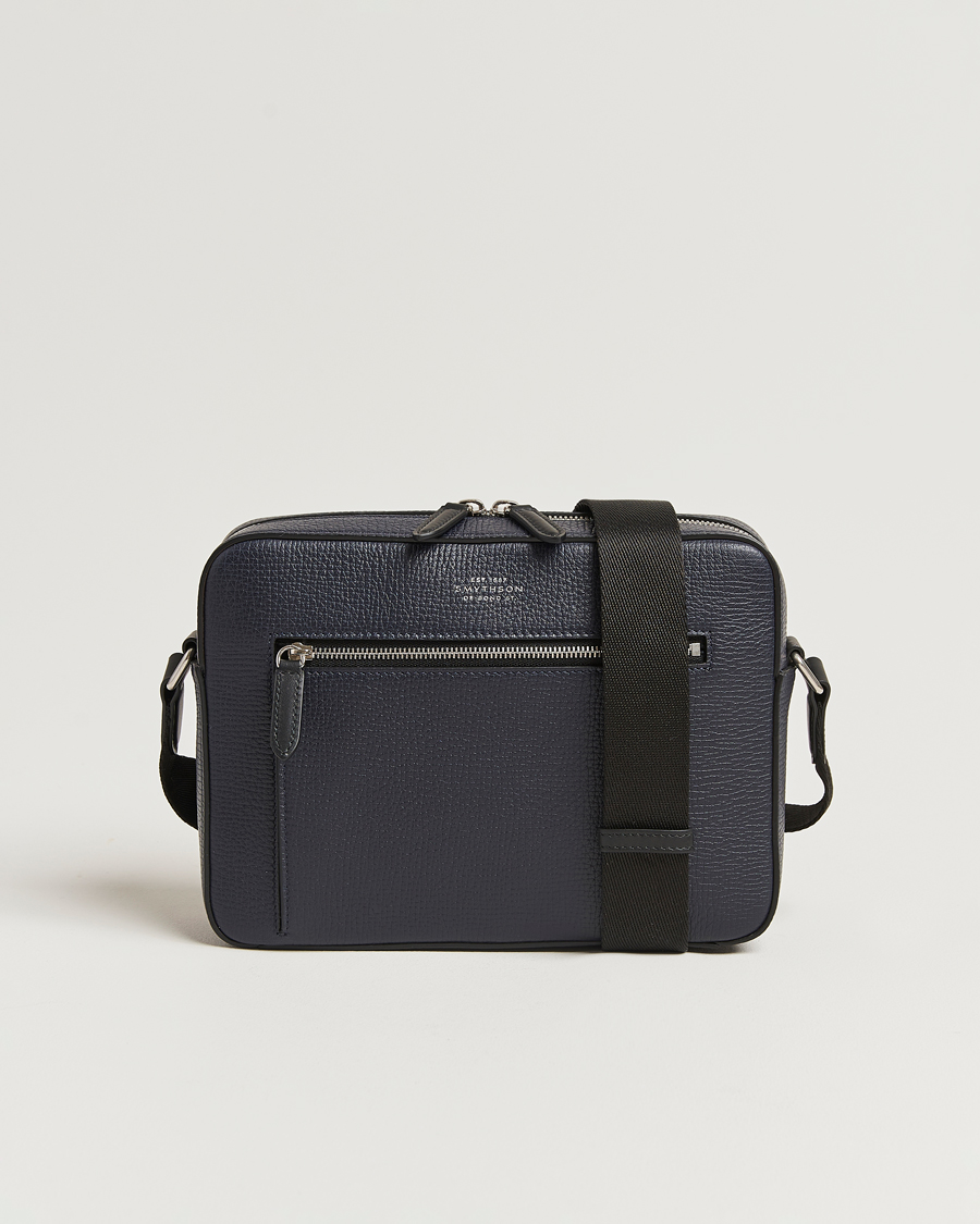Hombres | Smythson Ludlow Zip Crossbody Bag Navy | Smythson | Ludlow Zip Crossbody Bag Navy