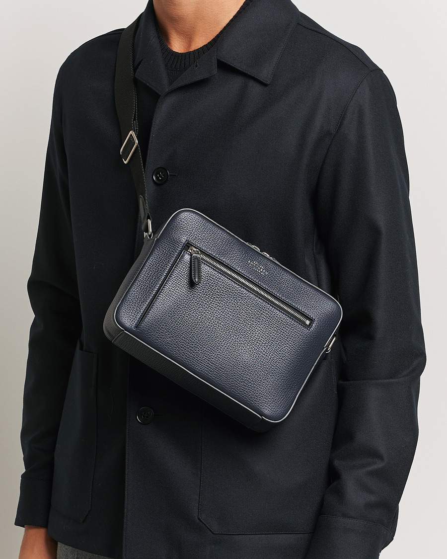Hombres | Smythson Ludlow Zip Crossbody Bag Navy | Smythson | Ludlow Zip Crossbody Bag Navy