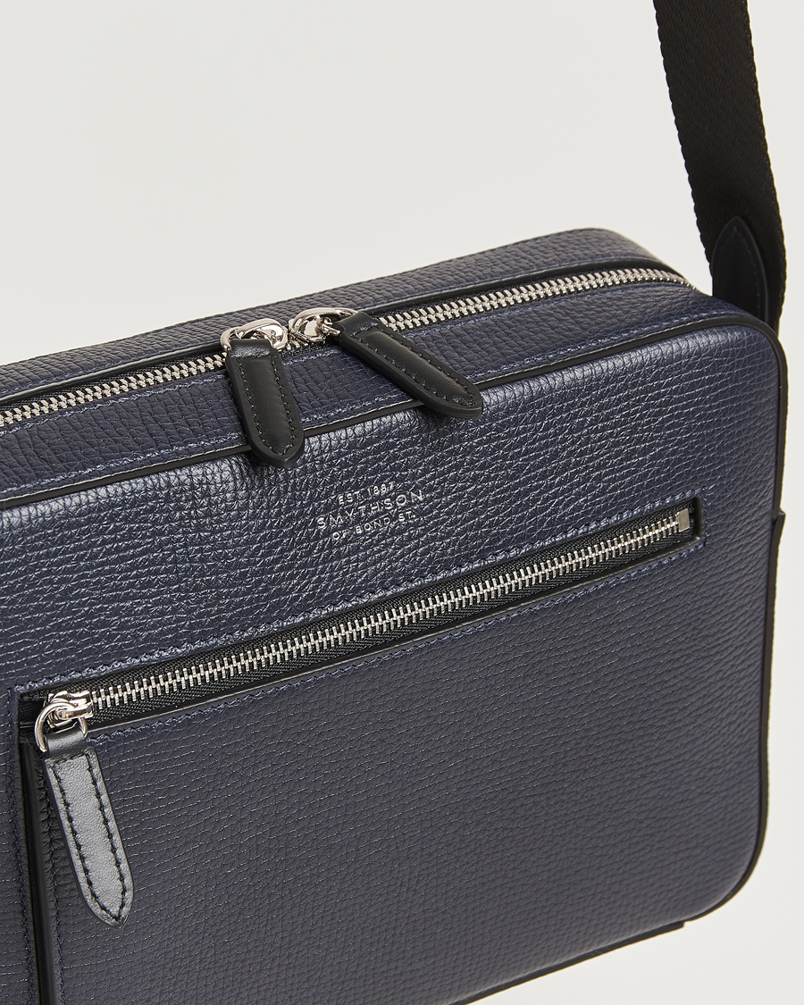 Hombres | Smythson Ludlow Zip Crossbody Bag Navy | Smythson | Ludlow Zip Crossbody Bag Navy