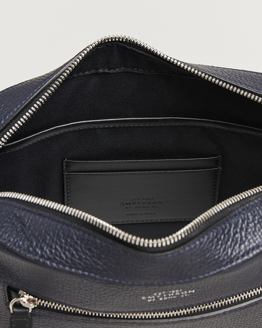 Hombres | Smythson Ludlow Zip Crossbody Bag Navy | Smythson | Ludlow Zip Crossbody Bag Navy