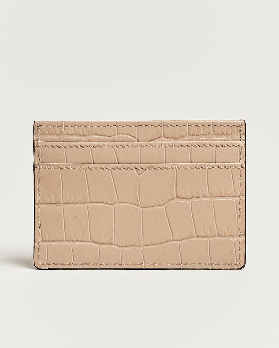 Hombres | Smythson Mara Flat Cardholder Sandstone | Smythson | Mara Flat Cardholder Sandstone