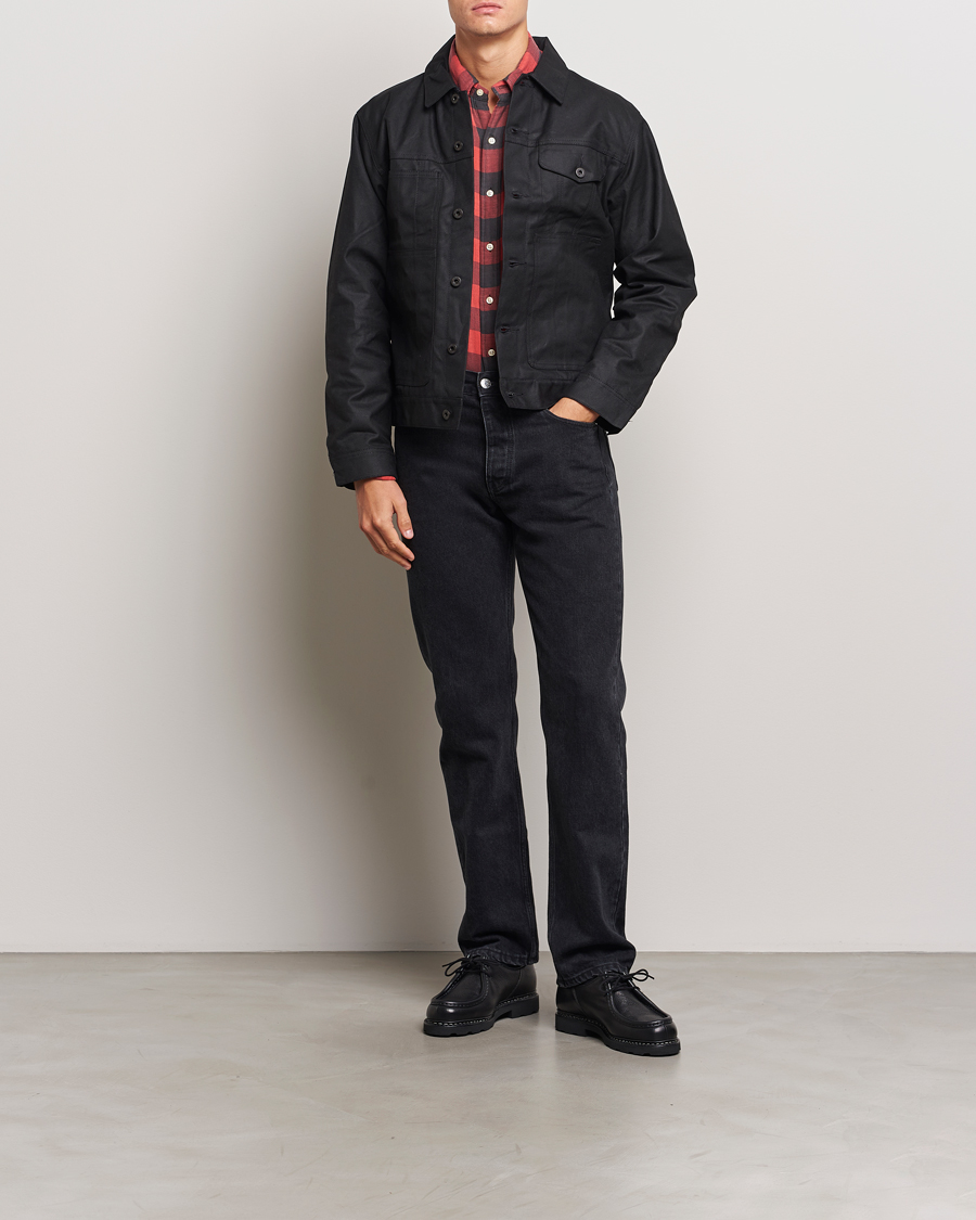 Hombres | Abrigos y chaquetas | Filson | Short Lined Tin Cloth Cruiser Black