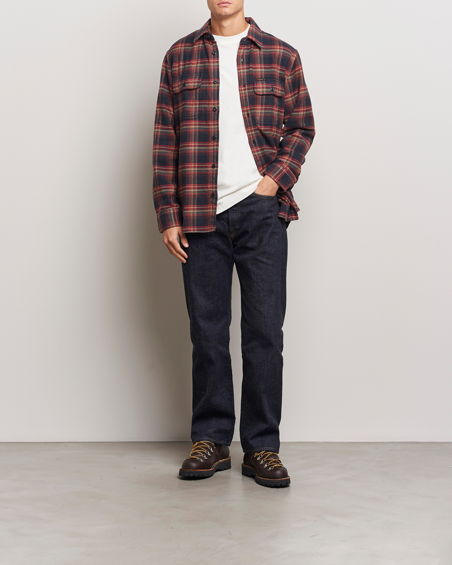 Hombres | Camisas | Filson | Vintage Flannel Work Shirt Black/Rust