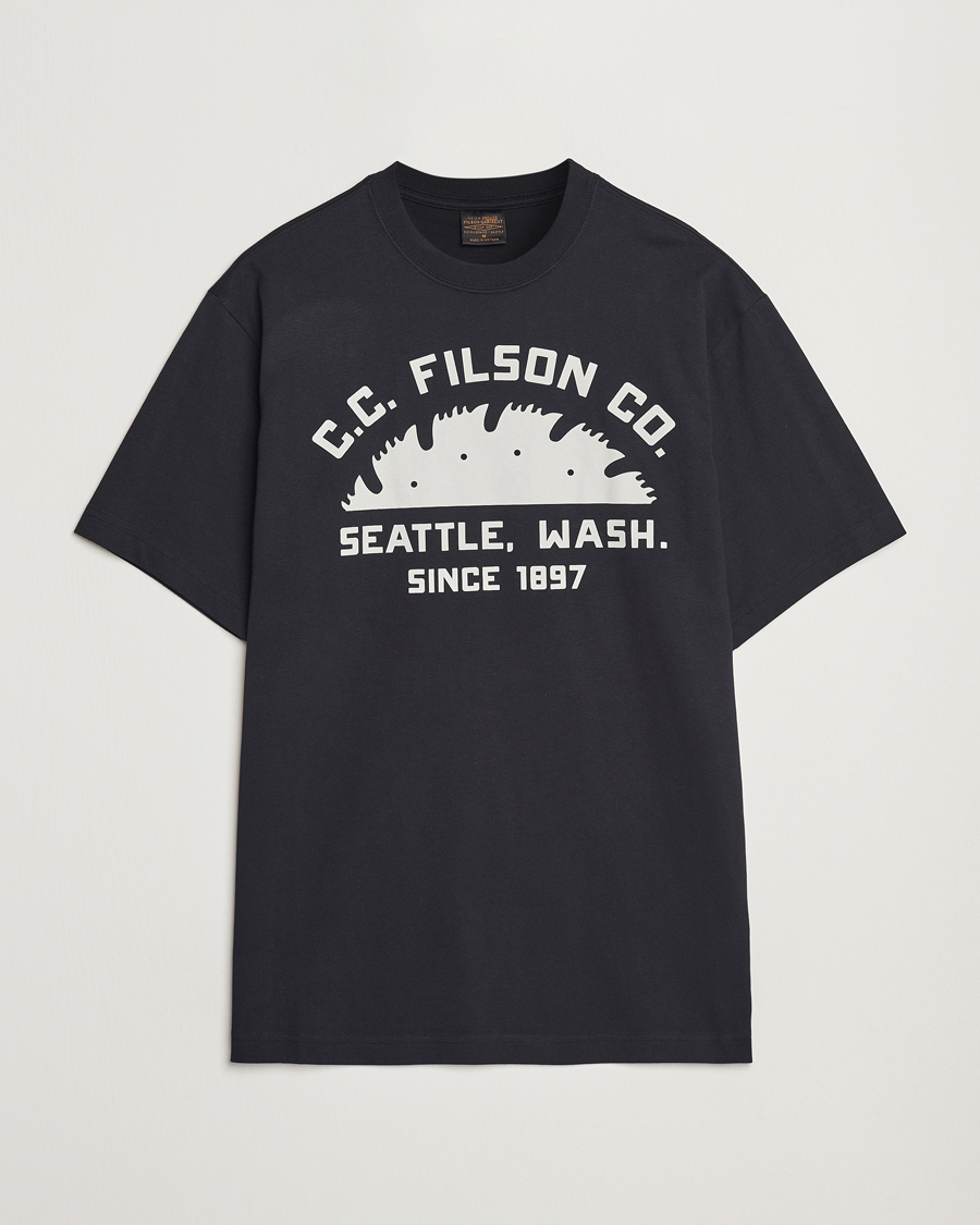 Hombres | Camisetas | Filson | Printed Cotton T-Shirt Black