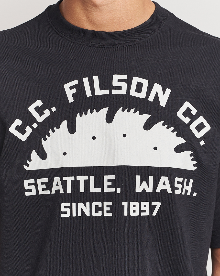 Hombres | Camisetas | Filson | Printed Cotton T-Shirt Black