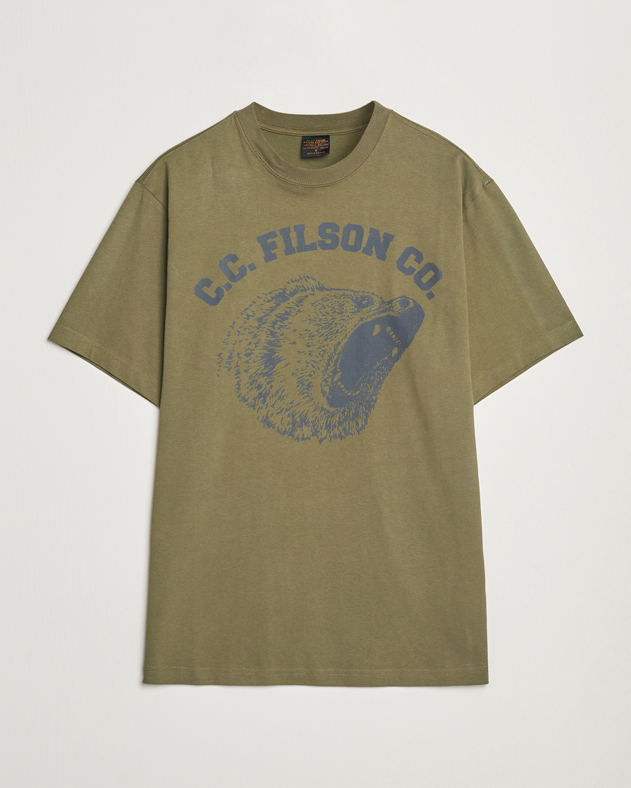 Hombres | Camisetas | Filson | Printed Cotton T-Shirt Ivy Green