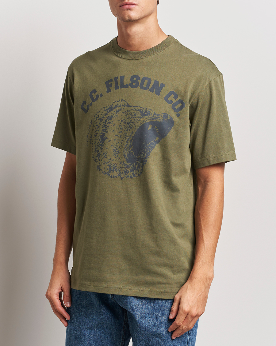 Hombres | Camisetas | Filson | Printed Cotton T-Shirt Ivy Green