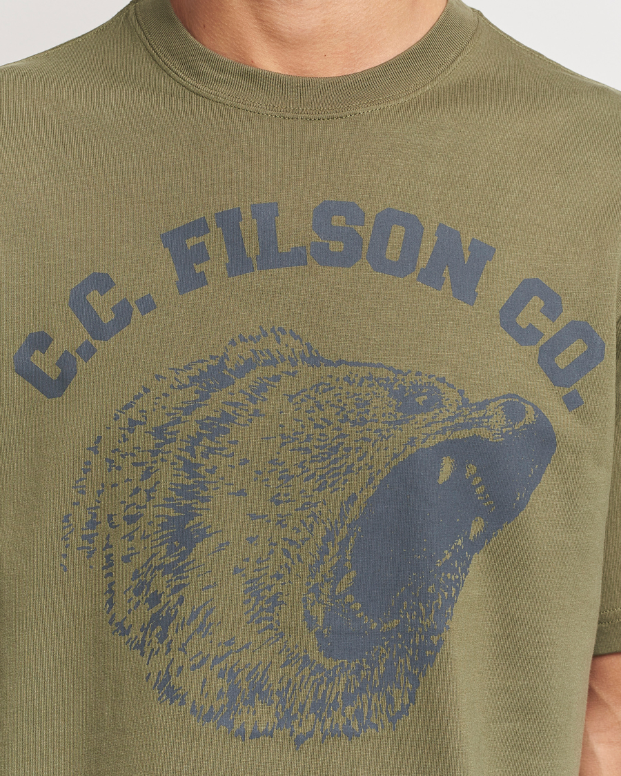 Hombres | Camisetas | Filson | Printed Cotton T-Shirt Ivy Green