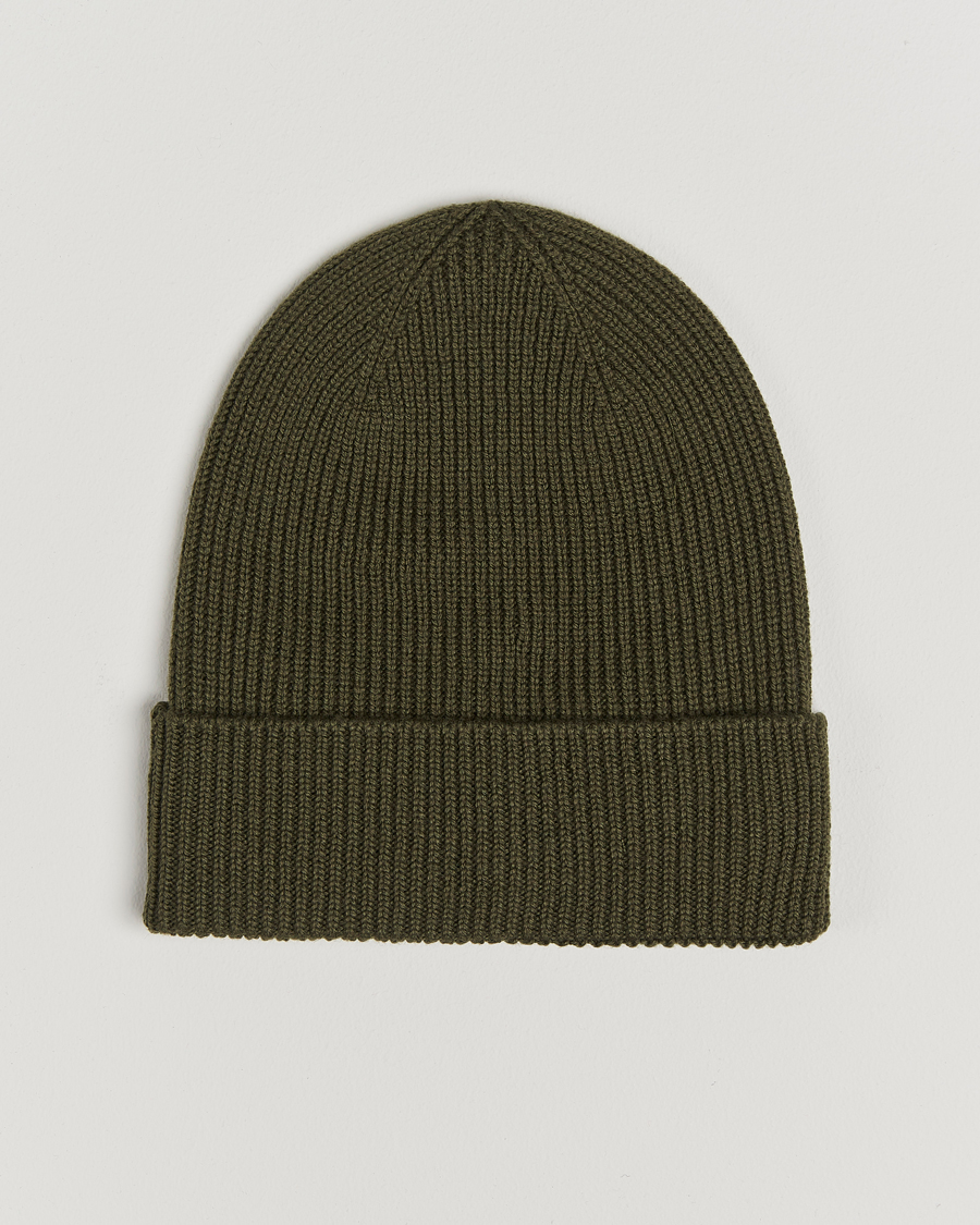 Hombres | Moncler Rib Wool Beanie Military | Moncler | Rib Wool Beanie Military