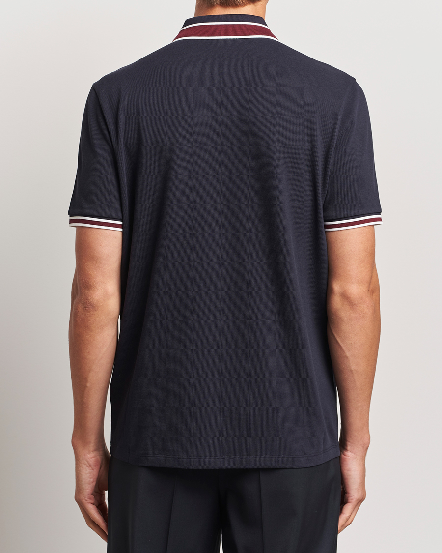 Hombres | Polos | Moncler | Double Contrast Collar Polo Navy