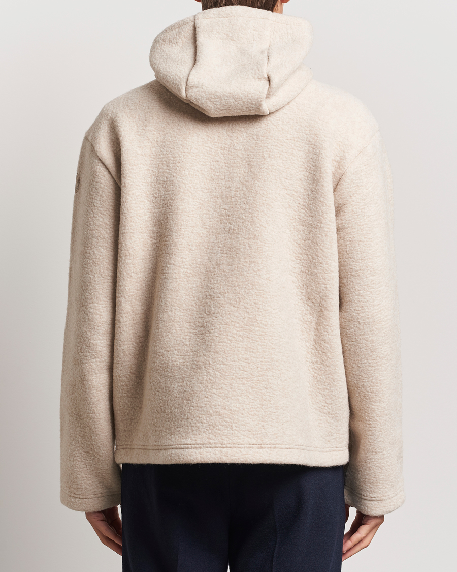 Hombres | Jerséis y prendas de punto | Moncler | Half Zip Hoodie Beige
