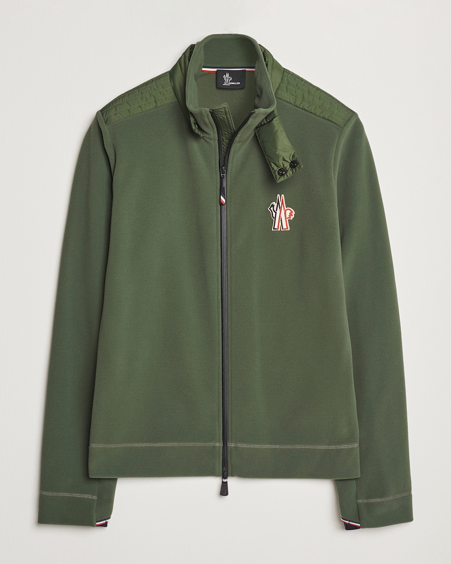 Hombres | Jerséis y prendas de punto | Moncler Grenoble | Fleece Full Zip Dark Olive