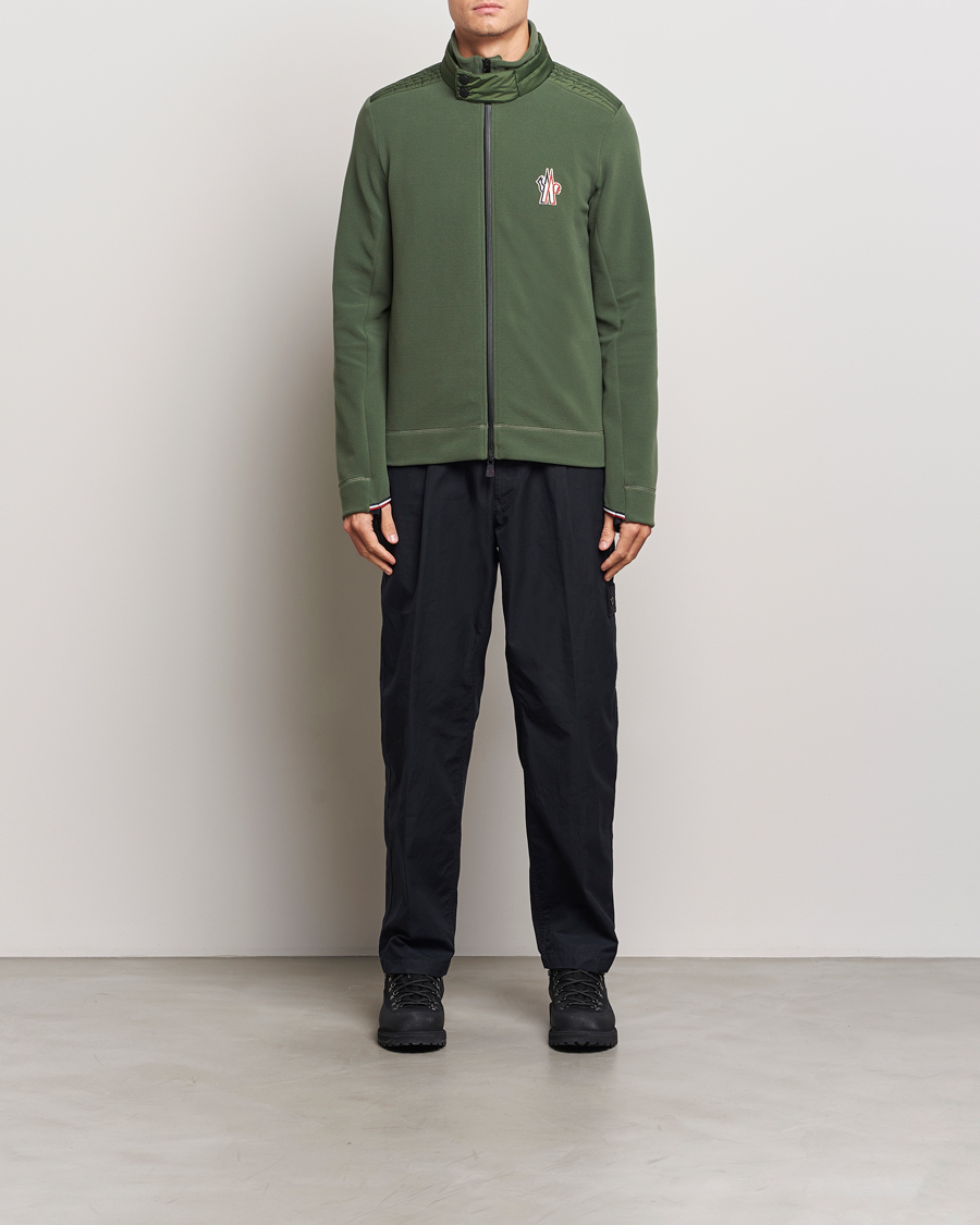 Hombres | Jerséis y prendas de punto | Moncler Grenoble | Fleece Full Zip Dark Olive