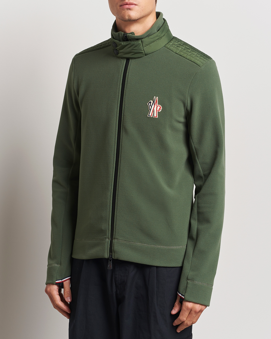 Hombres | Jerséis y prendas de punto | Moncler Grenoble | Fleece Full Zip Dark Olive