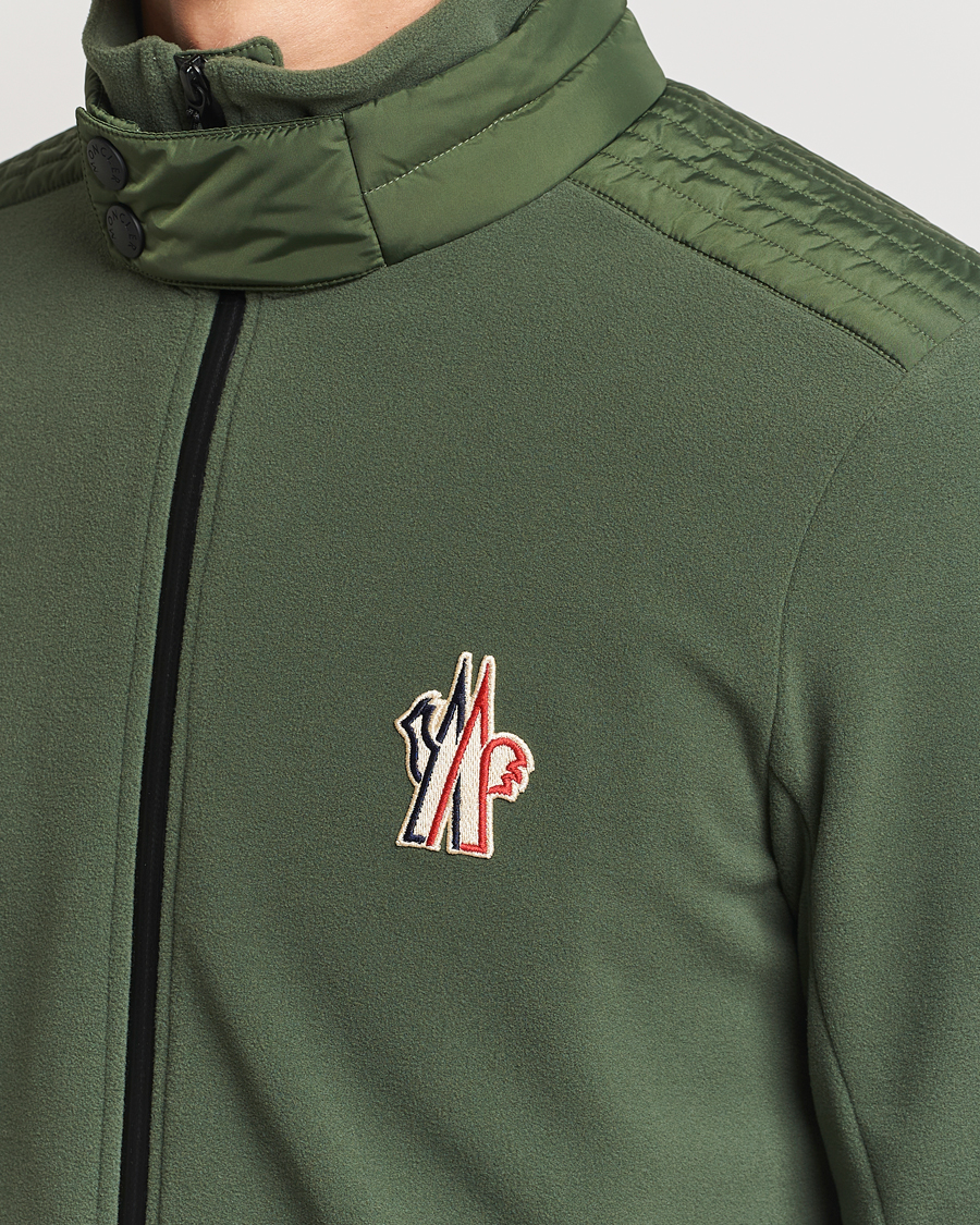 Hombres | Jerséis y prendas de punto | Moncler Grenoble | Fleece Full Zip Dark Olive