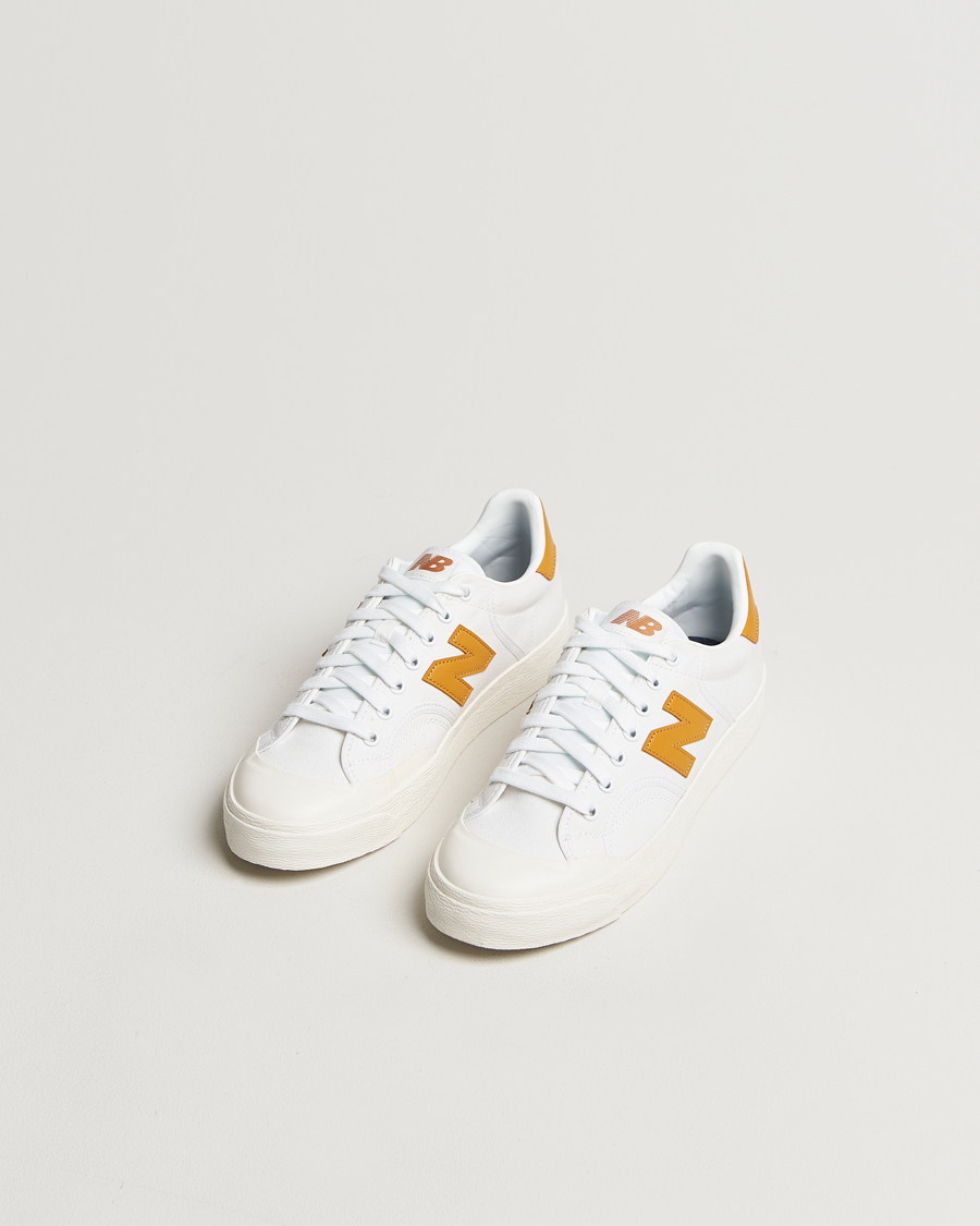 Hombres | New Balance B100 Sneakers White/Yellow | New Balance | B100 Sneakers White/Yellow