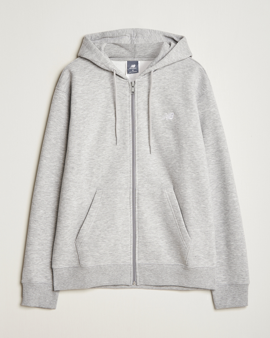 Hombres | Jerséis y prendas de punto | New Balance | Essentials Full Zip Fleece Hoodie Athletic Grey