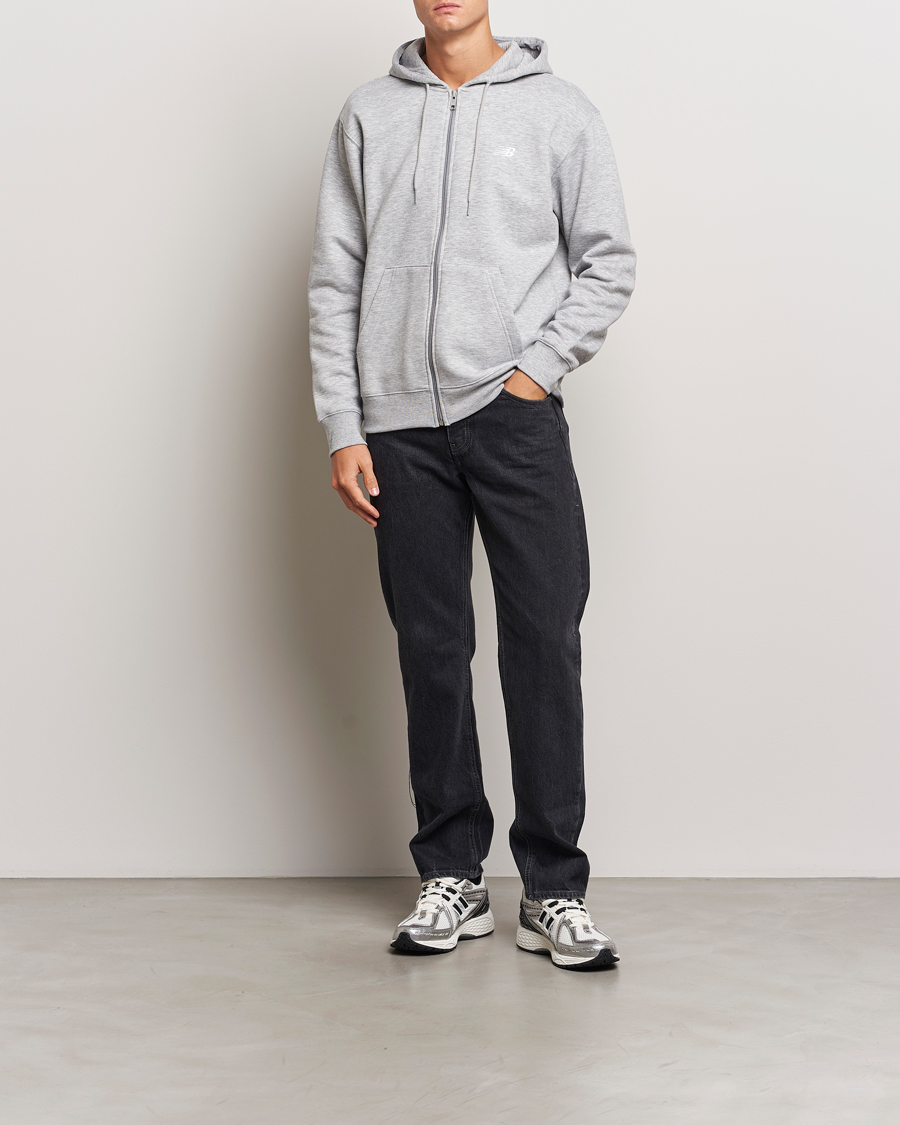 Hombres | Jerséis y prendas de punto | New Balance | Essentials Full Zip Fleece Hoodie Athletic Grey