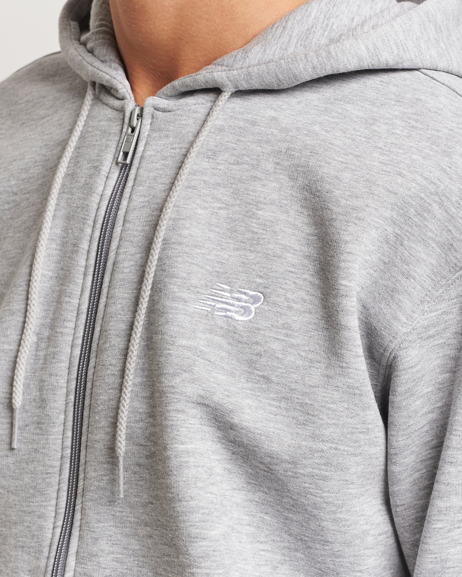 Hombres | Jerséis y prendas de punto | New Balance | Essentials Full Zip Fleece Hoodie Athletic Grey