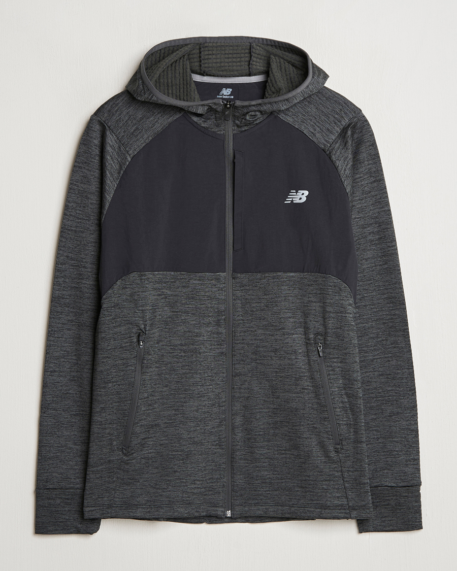 Hombres | Jerséis y prendas de punto | New Balance Running | Heat Grid Hooded Full Zip Black