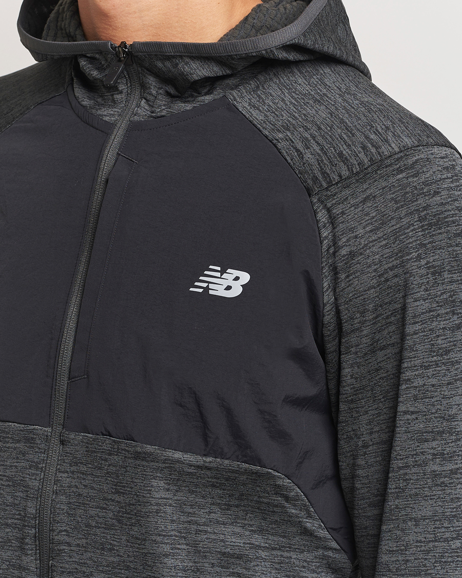 Hombres | Jerséis y prendas de punto | New Balance Running | Heat Grid Hooded Full Zip Black