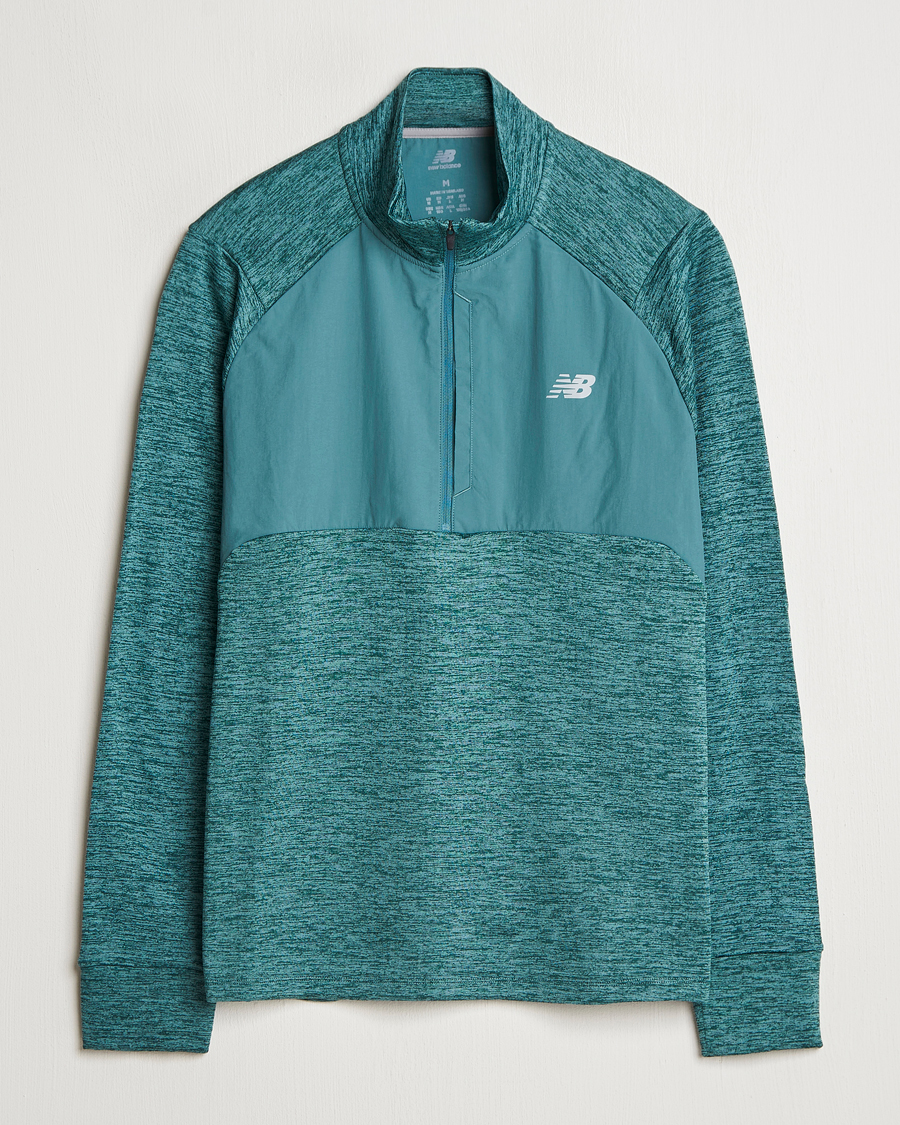 Hombres | Jerséis y prendas de punto | New Balance Running | Heat Grid Half Zip New Spruce