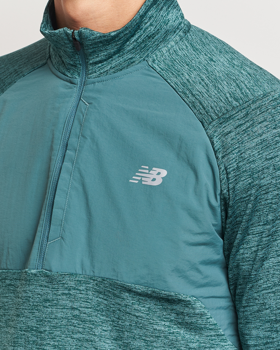 Hombres | Jerséis y prendas de punto | New Balance Running | Heat Grid Half Zip New Spruce