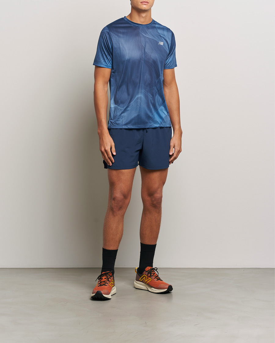 Hombres | Pantalones cortos | New Balance Running | Athletics 5 Run Shorts Navy