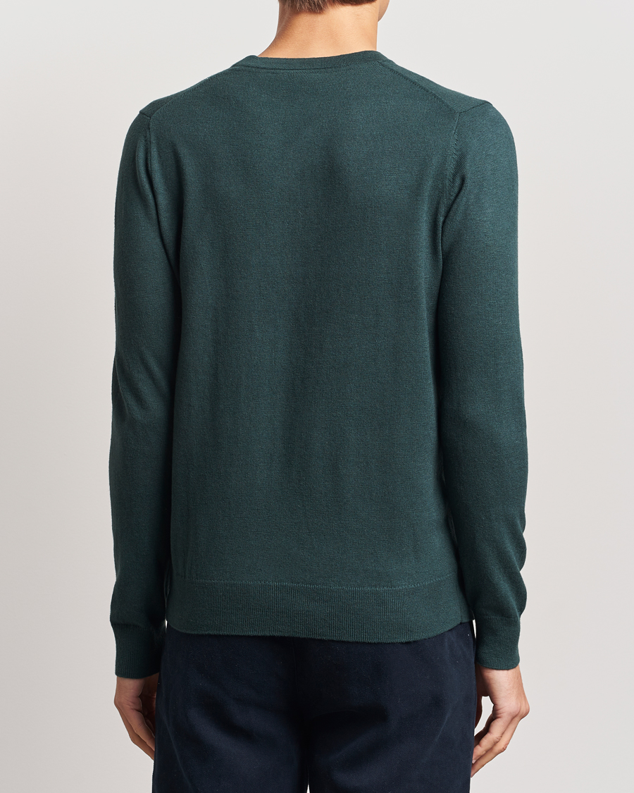 Hombres | Jerséis y prendas de punto | Lyle & Scott | Cotton/Merino Crew Neck Jumper Argyle Teal