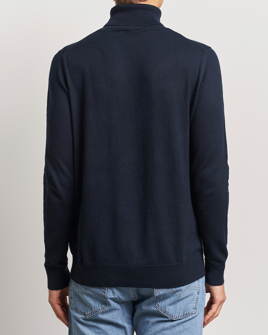 Hombres | Jerséis y prendas de punto | Lyle & Scott | Cotton/Merino Turtleneck Dark Navy