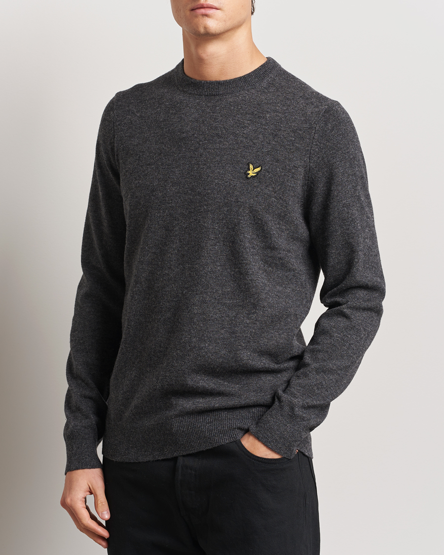 Hombres | Jerséis y prendas de punto | Lyle & Scott | Lambswool Crew Neck Pullover Charcoal Marl
