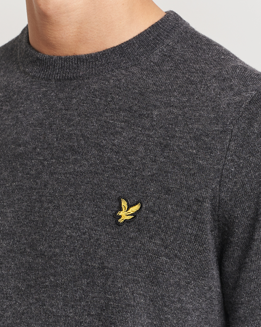 Hombres | Jerséis y prendas de punto | Lyle & Scott | Lambswool Crew Neck Pullover Charcoal Marl