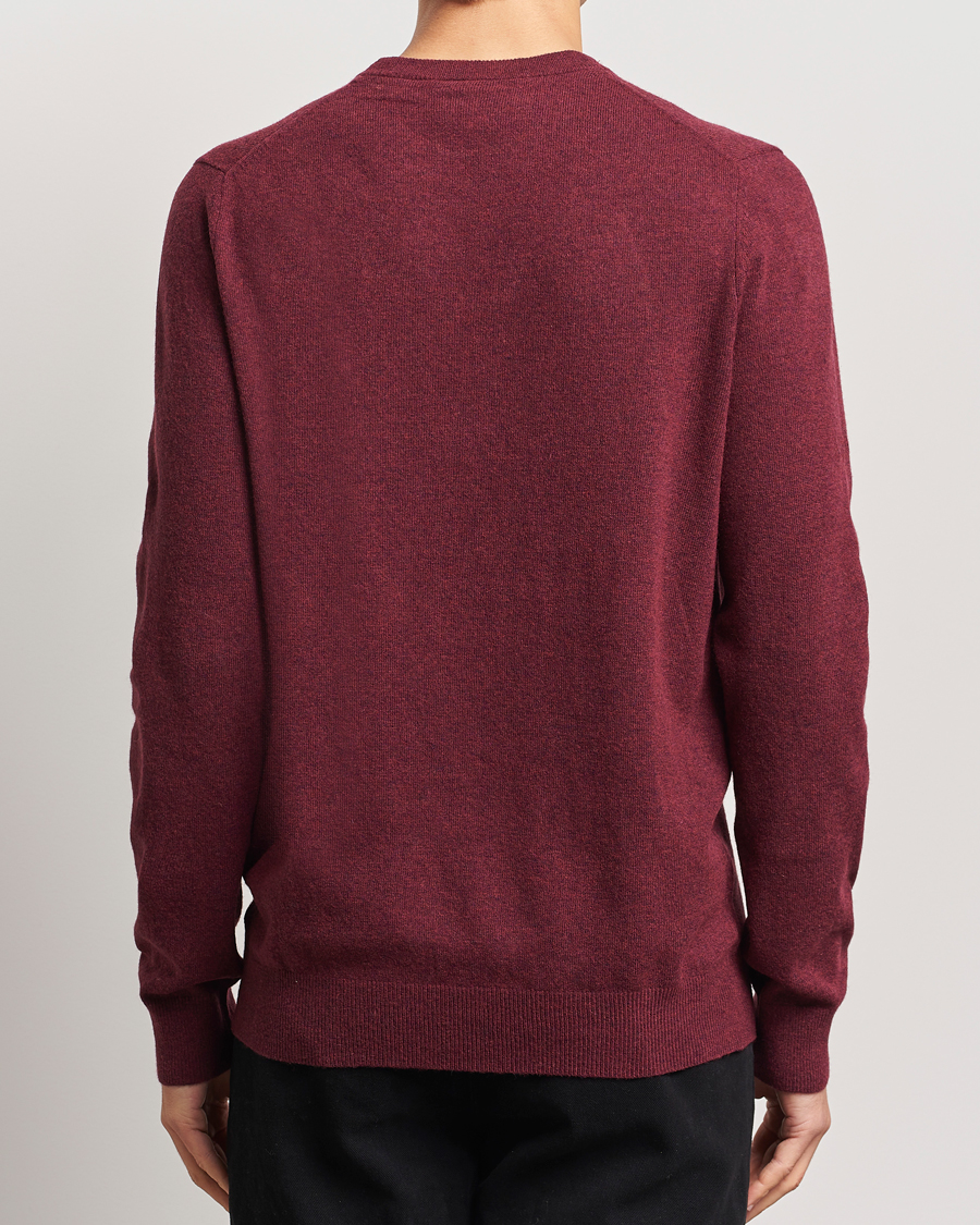 Hombres | Jerséis y prendas de punto | Lyle & Scott | Lambswool Crew Neck Pullover Burgundy Marl
