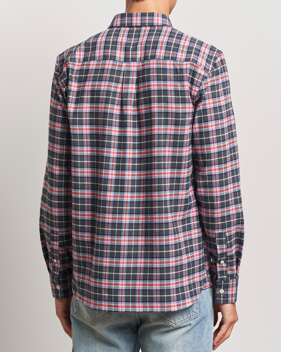 Hombres | Camisas | Lyle & Scott | Checked Flannel Shirt Blue Smoke