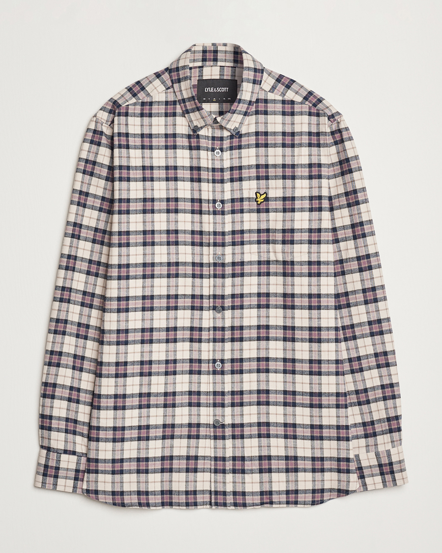 Hombres | Camisas | Lyle & Scott | Checked Flannel Shirt Dark Navy