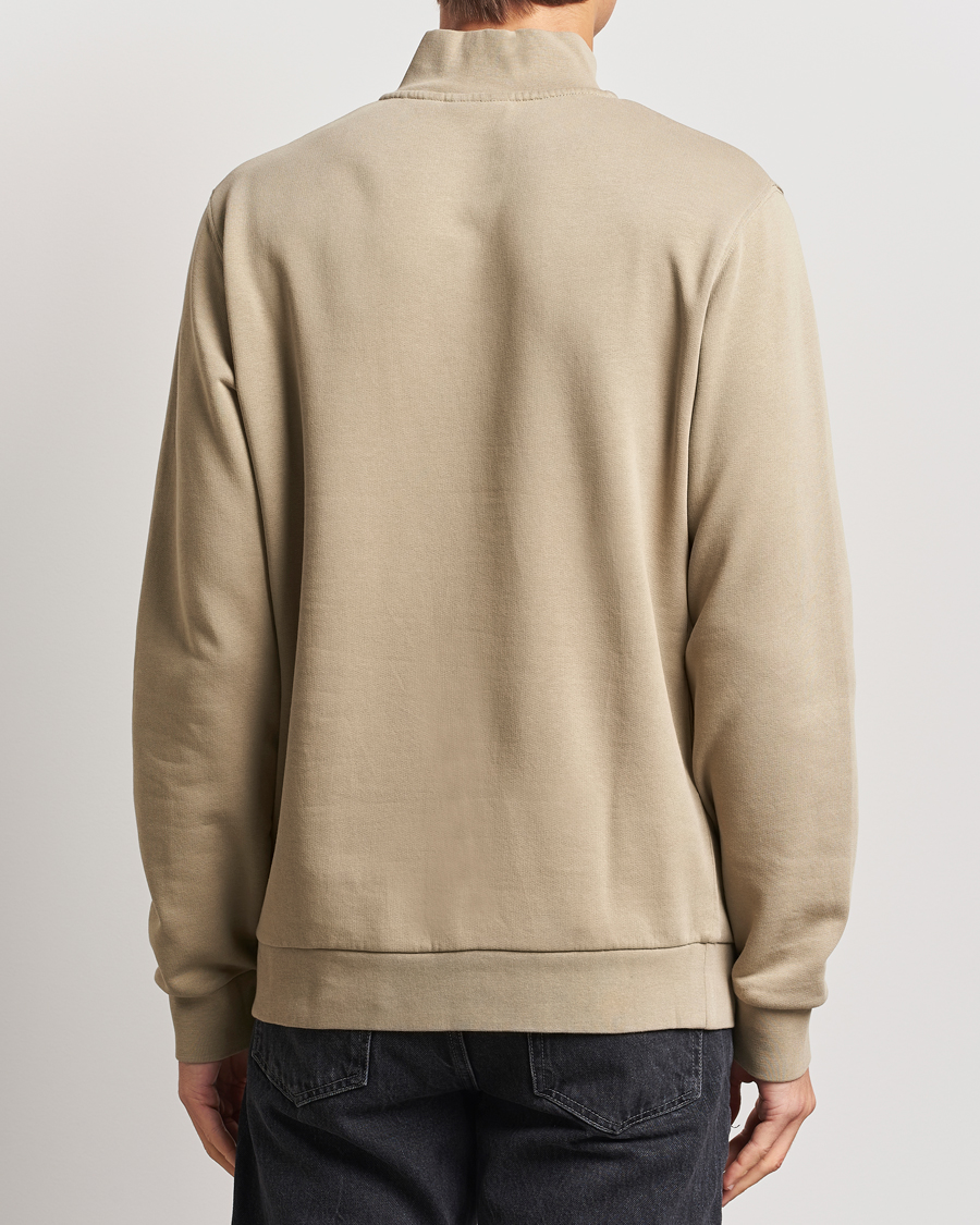Hombres | Jerséis y prendas de punto | Lyle & Scott | Loopback Half Zip Sweater Sage Uniform
