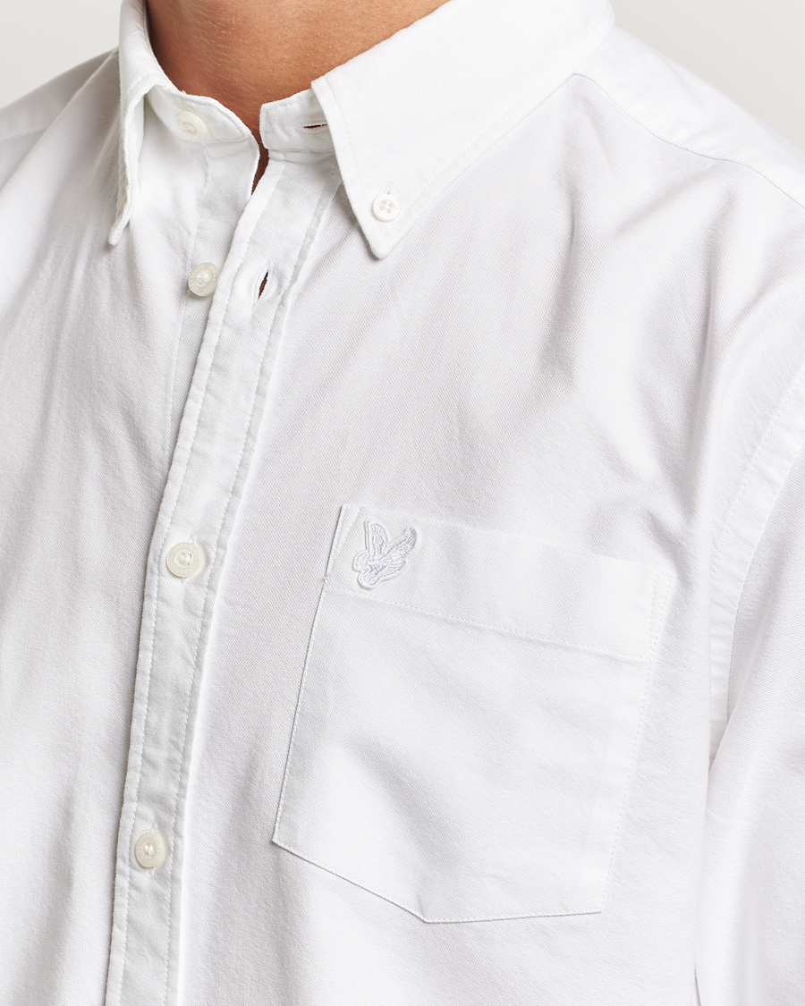 Hombres | Camisas | Lyle & Scott | Tonal Eagle Plain Oxford Shirt White