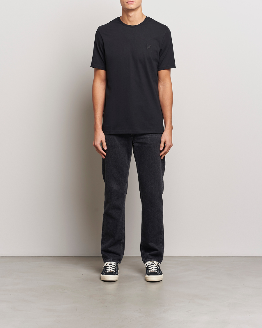 Hombres | Camisetas | Lyle & Scott | Tonal Eagle Crew Neck T-Shirt Jet Black