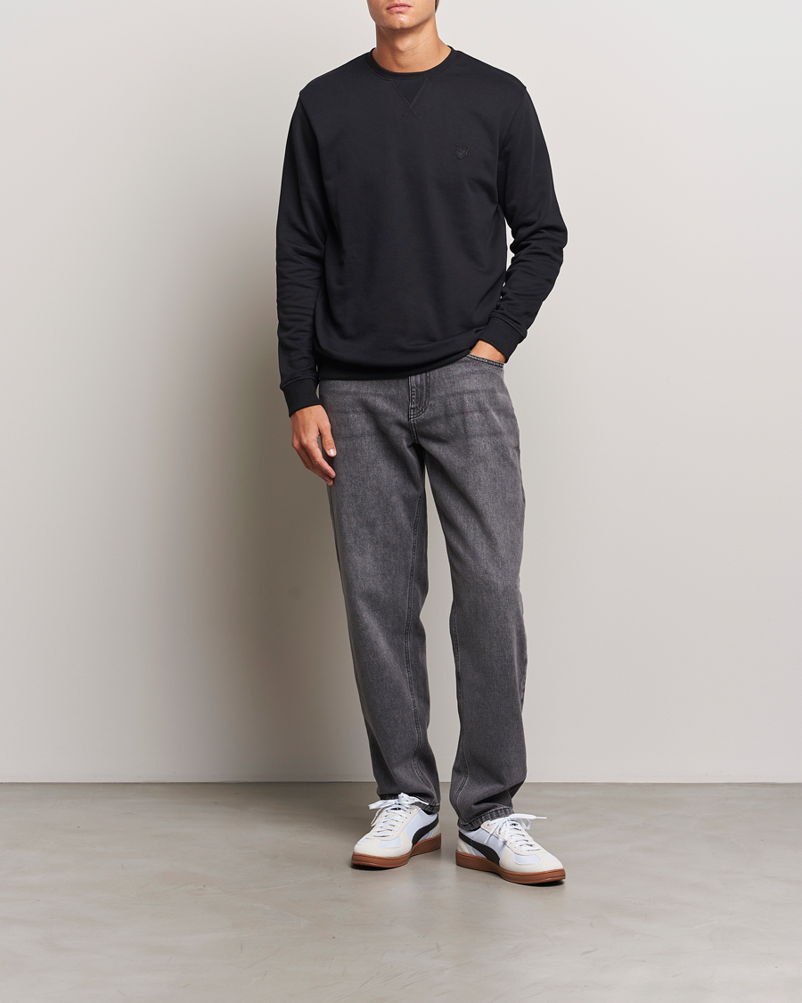 Hombres | Jerséis y prendas de punto | Lyle & Scott | Tonal Eagle Crew Neck Sweatshirt Jet Black