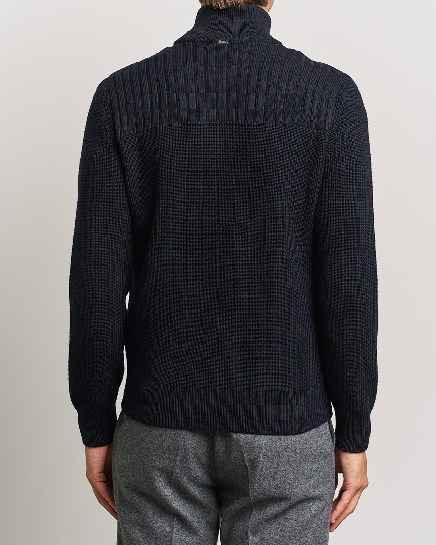 Hombres | Abrigos y chaquetas | Herno | Knitted Hybrid Jacket Navy