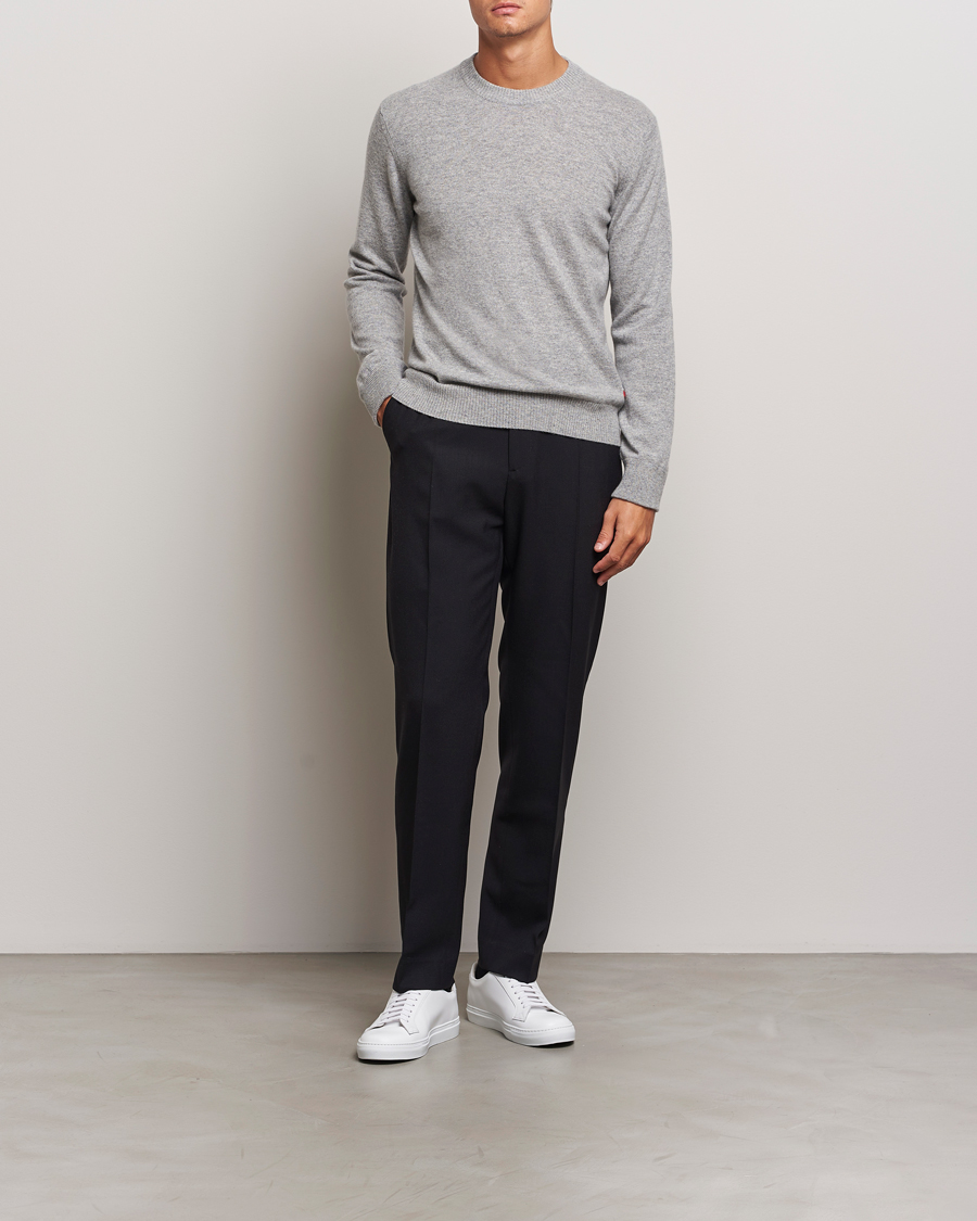 Hombres | Jerséis y prendas de punto | Orlebar Brown | Levar Cashmere Crewneck Oyster Grey
