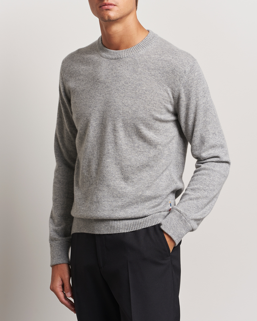 Hombres | Jerséis y prendas de punto | Orlebar Brown | Levar Cashmere Crewneck Oyster Grey