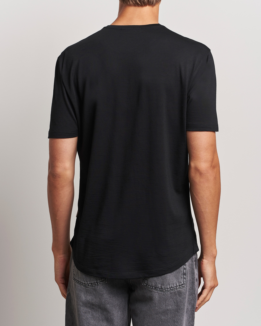 Hombres | Camisetas | Orlebar Brown | OB Lux Merino T-Shirt Black