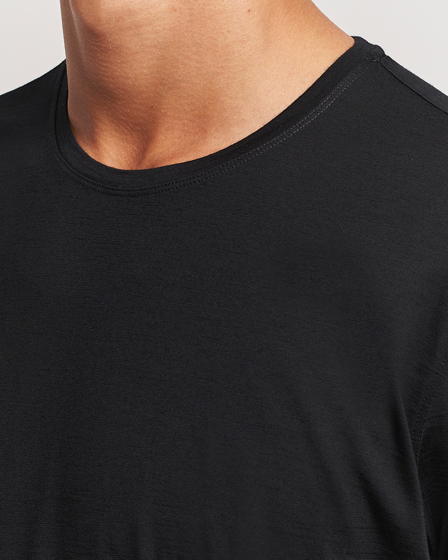 Hombres | Camisetas | Orlebar Brown | OB Lux Merino T-Shirt Black