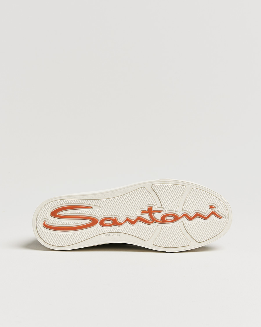 Hombres | Santoni Double Buckle Sneakers Dark Brown Grain | Santoni | Double Buckle Sneakers Dark Brown Grain