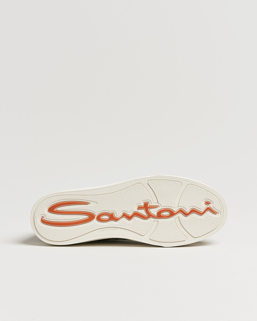 Hombres | Santoni Double Buckle Sneakers Navy Grain | Santoni | Double Buckle Sneakers Navy Grain