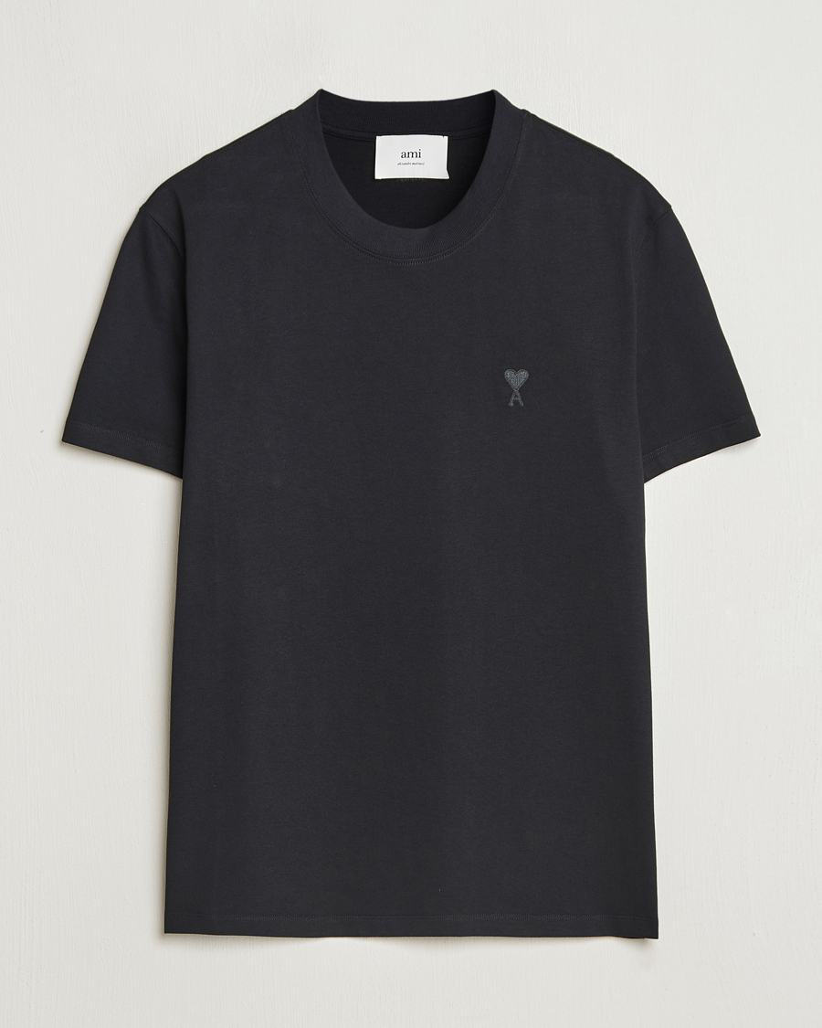 Hombres | Camisetas | AMI | Tonal Heart Logo T-Shirt Black