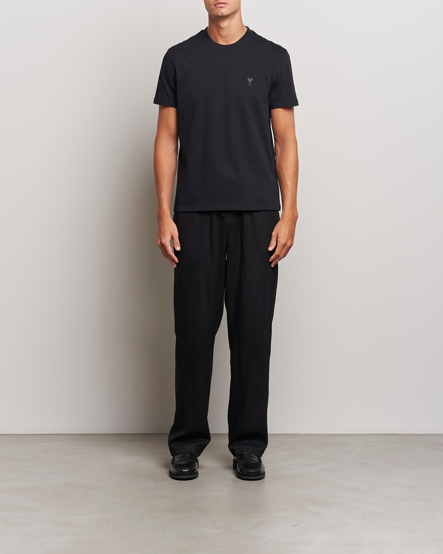 Hombres | Camisetas | AMI | Tonal Heart Logo T-Shirt Black