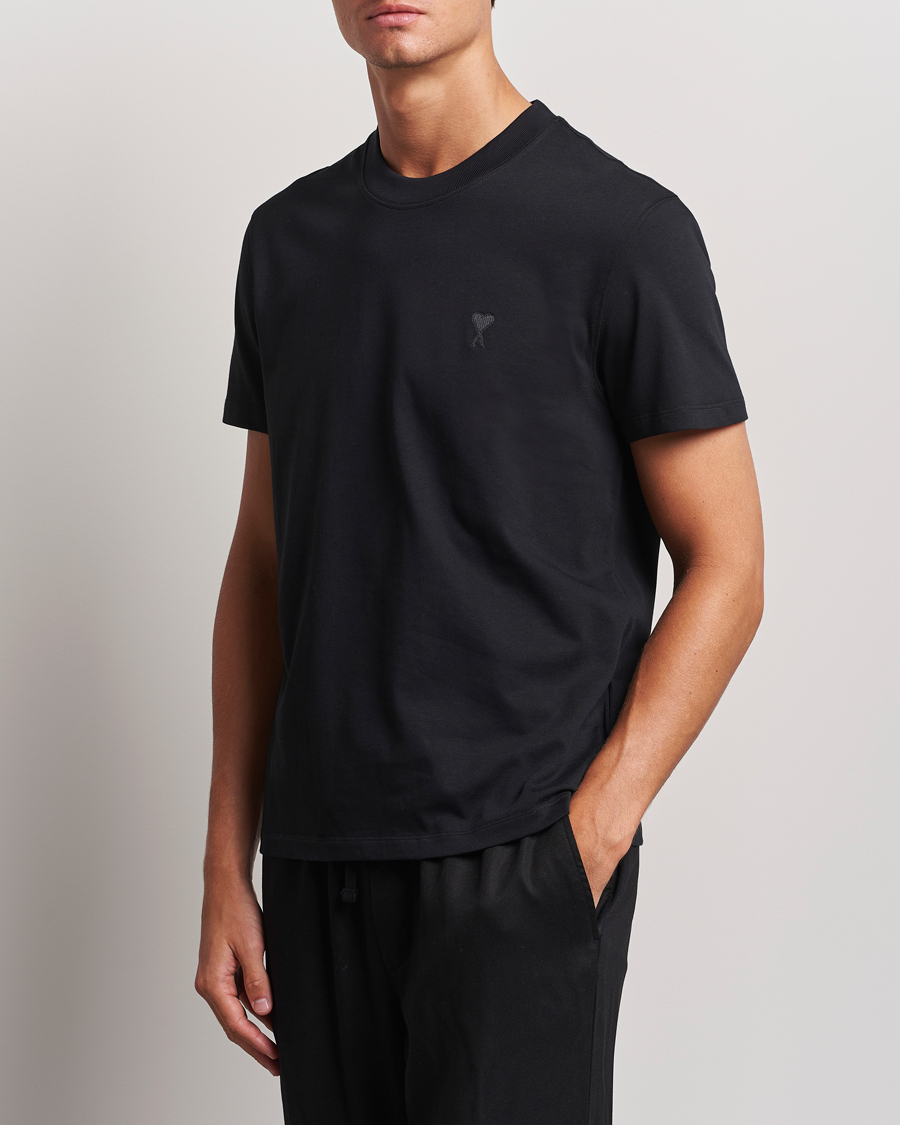 Hombres | Camisetas | AMI | Tonal Heart Logo T-Shirt Black